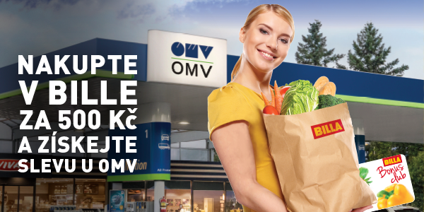 Nakupte v BILLE za 500 Kč a získejte slevu u OMV