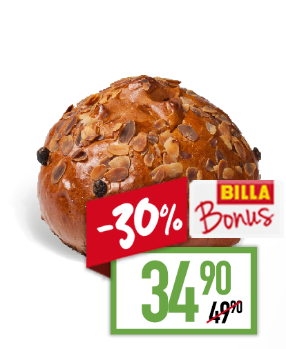 Mazanec s rozinkami sypaný mandlemi