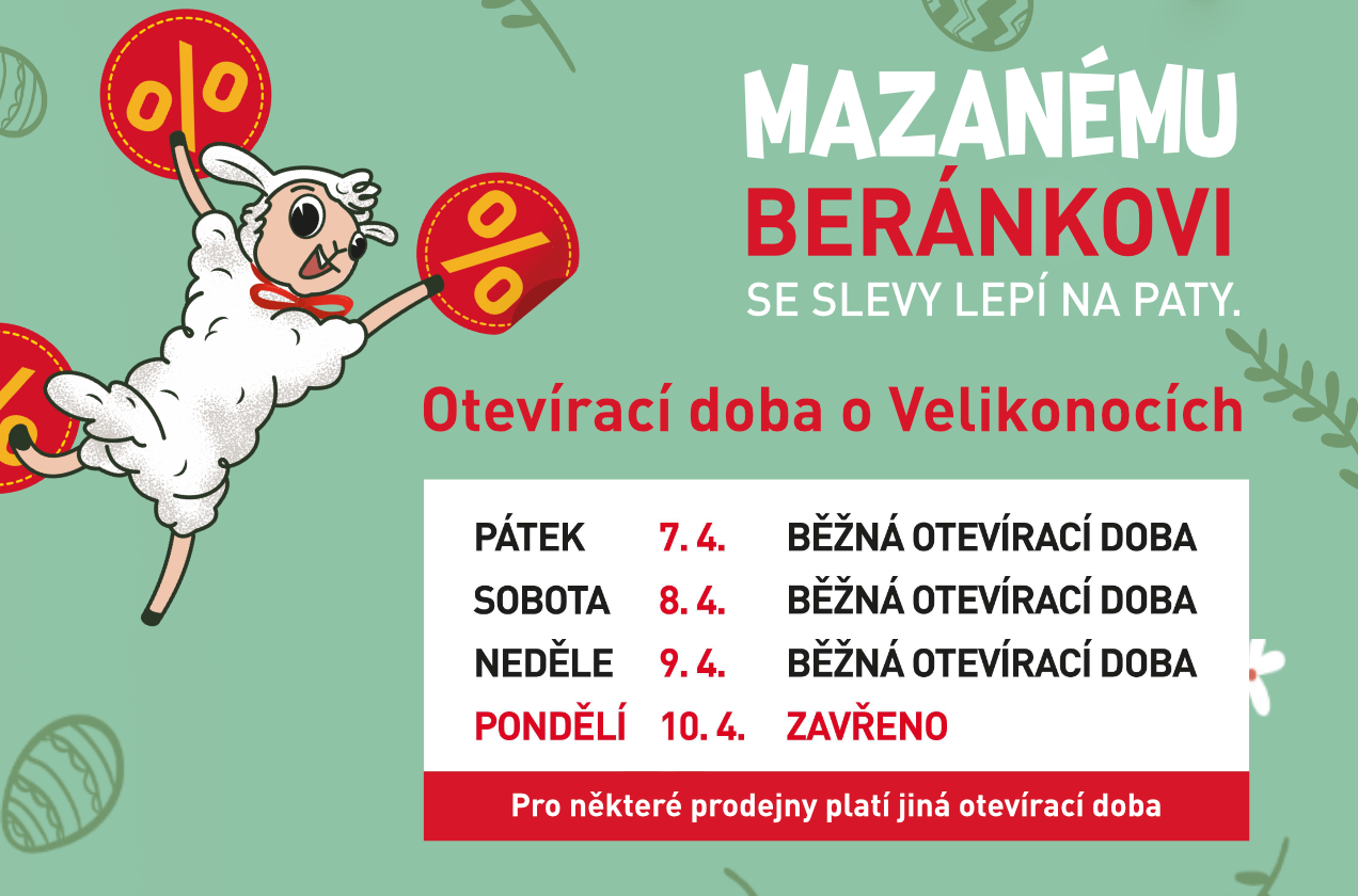 Otevírací doba o Velikonocích