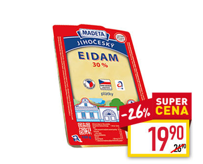Jihočeský Eidam 30 % Plátky Jihočeský Eidam 30 % Plátky