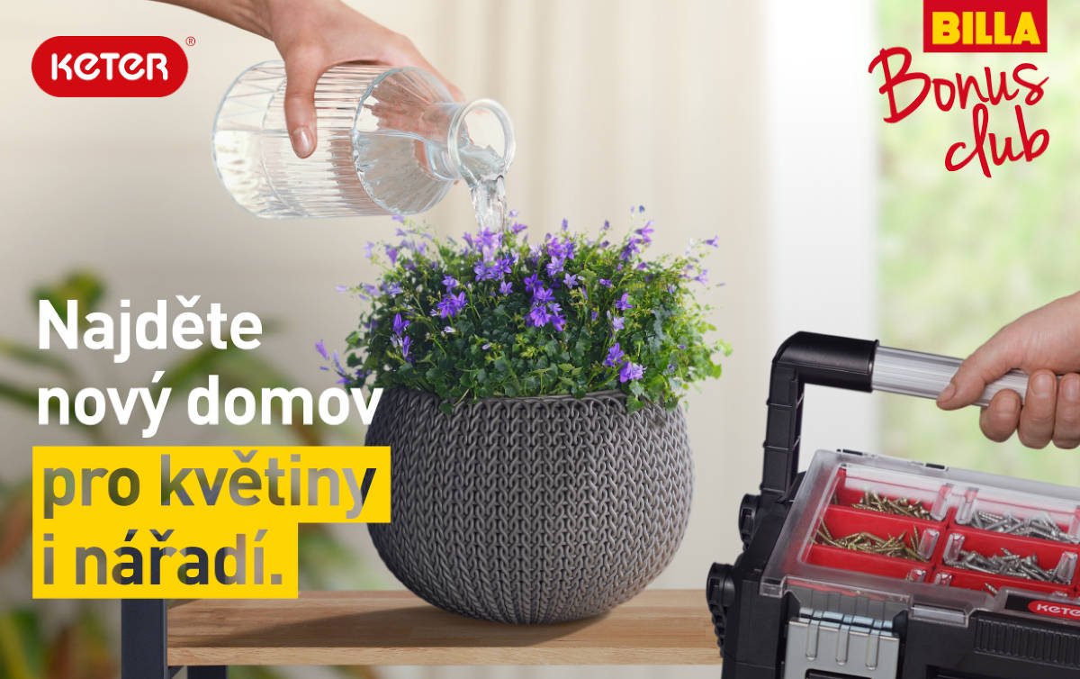 Najděte nový domov pro květiny i nářadí.