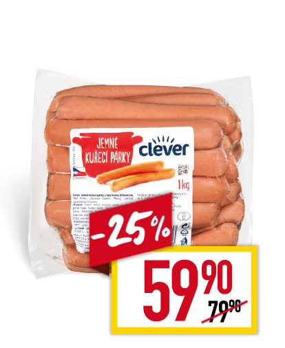 Clever Jemné kuřecí párky