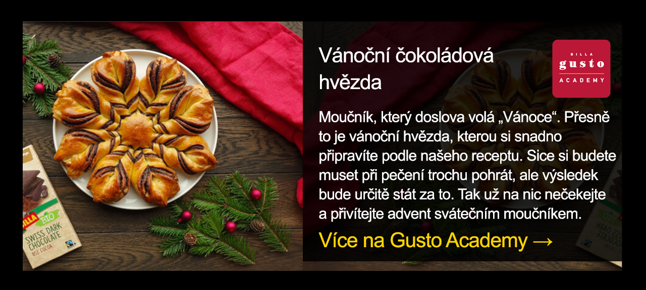 Vánoční čokoládová hvězda