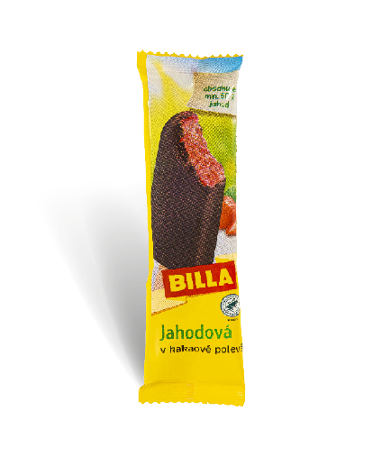 BILLA Jahodová v kakaové polevě BILLA Jahodová v kakaové polevě