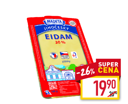 Jihočeský Eidam 30% Plátky