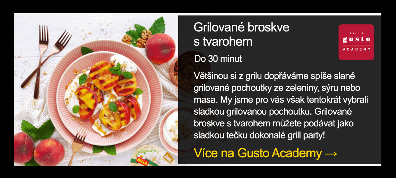 Grilované broskve s tvarohem
