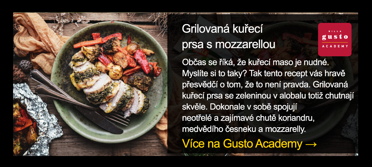 Grilovaná kuřecí prsa s mozzarellou