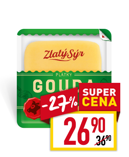 Zlatý sýr Gouda Plátky