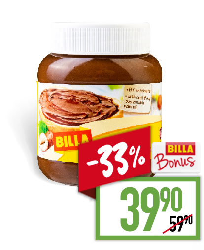 BILLA Lískooříšková pomazánka