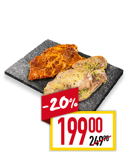 Vepřový steak z krkovice bez kosti barbecue kořeněný