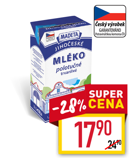 Jihočeské Mléko trvanlivé 1,5%