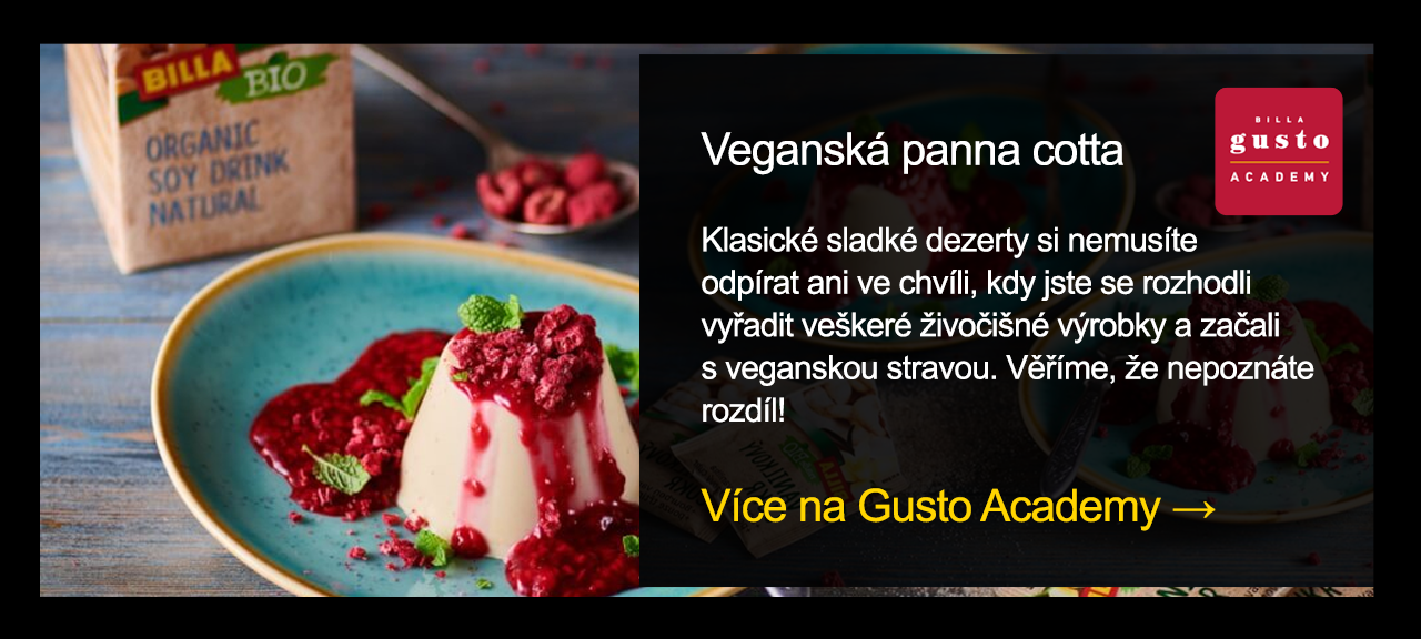 Veganská panna cotta od Gusto Academy