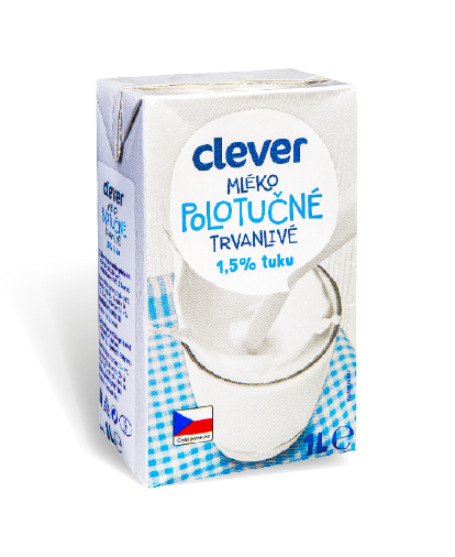 Clever Mléko trvanlivé 1,5%