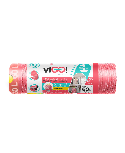 ViGO! Pytle na odpad zatahovací embosované 60 l